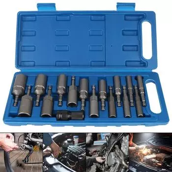 16PCS/Set Socket Wrench Bar Car Repair Tools Electric Drill Socket Head Auto Accessories Portable Universal Removal Tools