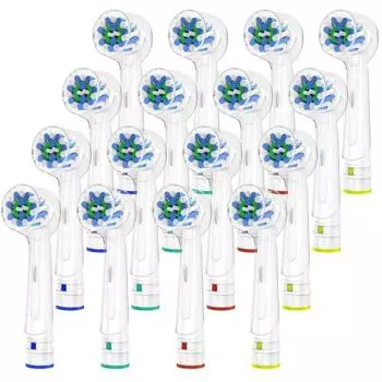 16pcs Trustnice Braun Oral B Electric Toothbrush Replacement Brush Multi-Action Brush EB50 Braun Oral B Compatible Brush Replacement Plaque Removal Ho