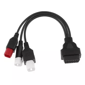 16Pin to OBD Diagnostic Cable OBD Fault Code Adaptor Motorcycle Engine System Diagnostic Tools Motorbike Parts