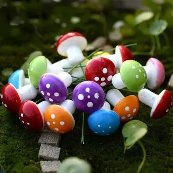 16шт искусственный гриб праздник Пасха бонсай весна сад цветочный горшок декор