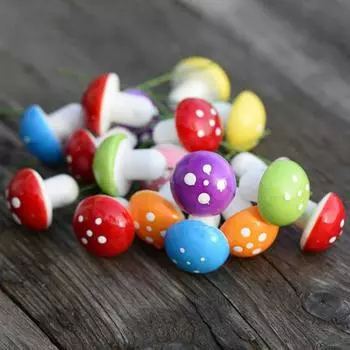 16шт искусственный гриб праздник Пасха бонсай весна сад цветочный горшок декор