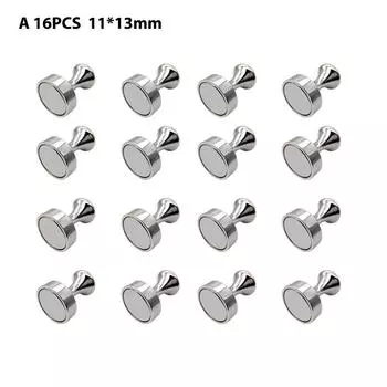 16шт магниты для доски матовый никель нажимной штифт сильные магниты контактный магнит 11*13mm