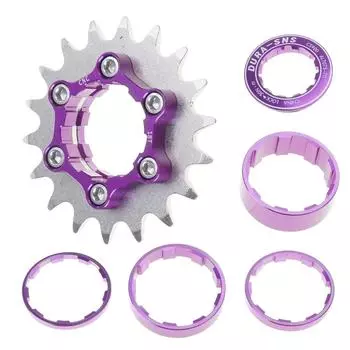 16T 18T Single Speed Cogs Conversion Kits for Multiple Speed Bikes Single Speed Cassette with Spacer and Locking Rings B