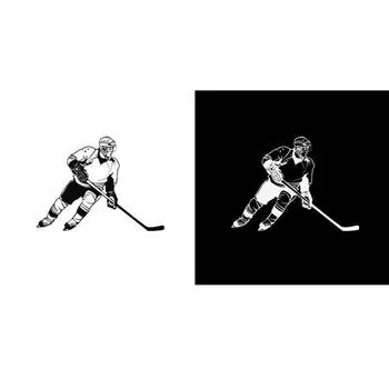 16x11 см хоккей спортивный автомобиль для укладки модные наклейки на окна автомобиля для стайлинга автомобилей белый