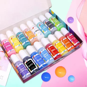 16x цветной краситель для полупрозрачной эпоксидной смолы 0. Красящие пигменты для самостоятельного изготовления