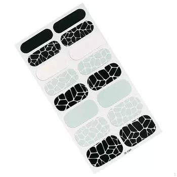 16x наклейки для ногтей, гелевые наклейки, легкие роскошные полоски для полных покрытий