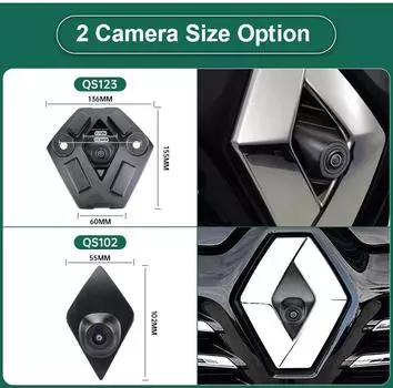 170° Fisheye Lens AHD 1080P Car Logo Установка камеры переднего вида для Renault Megane Trafic Clio Kadjar Captur Scenic Arkana Kangoo CVBS-720x480P