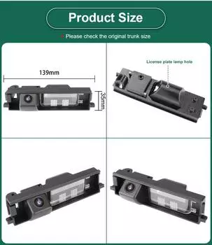 170-градусный объектив «рыбий глаз» для номерного знака автомобиля, камера заднего вида для Toyota RAV4 RAV-4 2000-2012