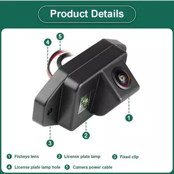 170 градусов AHD 1920x1080P ночное видение автомобильный номерной знак подсветка камера заднего вида для Toyota Prado Land Cruiser 120 2007-2011