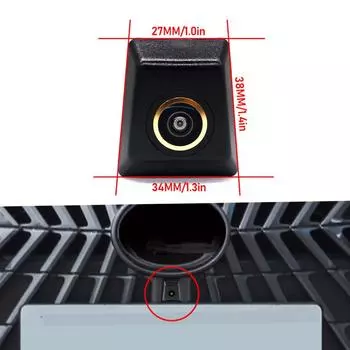 170° градусов рыбий глаз золотой объектив Full HD автомобильная камера переднего вида для Lexus ES XZ10 ES200 ES250 ES260 ES300h ES350 2018~2021 CVBS 1080X720P