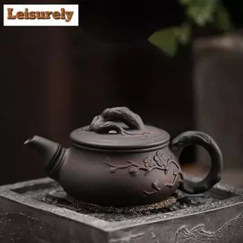 170 мл роскошный фиолетовый керамический чайник Qingxi ручной работы в виде цветка сливы чайник для заваривания чая с отверстием для шарика Ча принадлежности для украшения