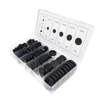170 шт., черная резиновая втулка, стопорное кольцо для отверстия в брандмауэре, комплект прокладок для электрических проводов автомобиля, набор инструментов для водопроводной трубы