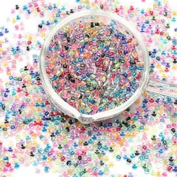 170 шт. стеклянные бусины с подвесками чешские прозрачные сердечники флуоресцентные допаминовые бусины бусины-разделители для изготовления ювелирных изделий аксессуары 18 3mm 300pcs