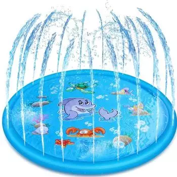 170 см детский надувной коврик для распыления воды, круглый всплеск воды, игровой бассейн, игровой разбрызгиватель, коврик для двора, развлечение на открытом воздухе, плавание, пляжные бассейны