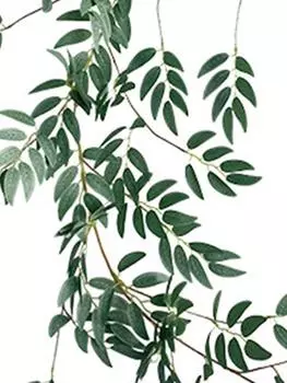 170cm Greenery Garland Silk Fake Hanging Willow Plant Artificial Willow Leaves Vines String for Indoor Wedding Party Decor Outdoor Garden Decoration темно-зеленого