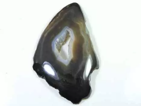 174Cts. Dyed Black Druzy Agate Fancy Crystal Cabochon Loose Gemstone 45X78MM SK-2257