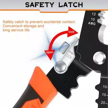 175/185 мм клещи для зачистки проводов, кусачки для проводов, многофункциональные клещи для обжима колец, электрический инструмент для зачистки и обжима