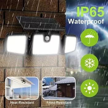 176 светодиодных солнечных светильников, уличный солнечный светильник, водонепроницаемый солнечный садовый светильник IP65, подходит для солнечных светильников в гаражах и дворах