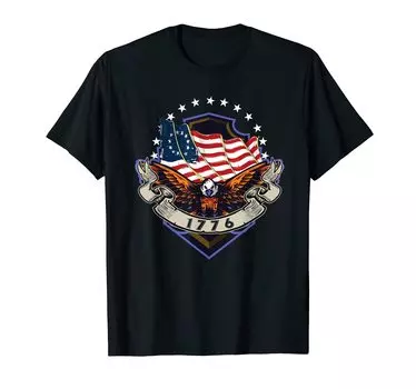 1776 Patrotic USA Американский дизайн Мужская женская футболка