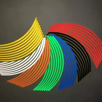 17 18 Наклейки на велосипед Лента для обода Лента для обода колеса Наклейка на колесо мотоцикла Светоотражающая наклейка красный