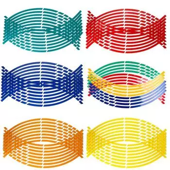 17 18 светоотражающие наклейки на шины для мотоциклов и автомобилей светоотражающие полоски обода для мотоциклов и автомобилей наклейки для Yamaha Kawasaki красный