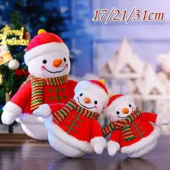 17/21/31 см Рождественская кукла-снеговик Рождественские принадлежности Снеговик-украшение куклы Детский праздничный подарок 17 cm красный
