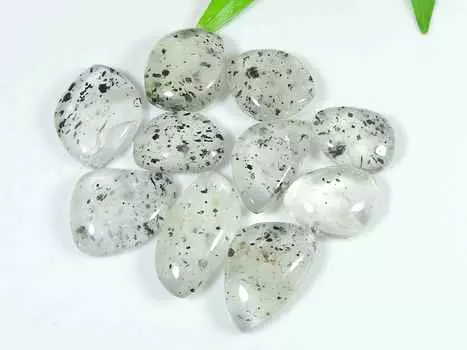 17-21MM натуральный черный кварц в форме точки фантазийная форма 10 шт кабошон россыпью драгоценный камень RQ-2867