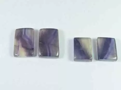 17-22MM Флюорит Подобранная Пара 2 Шт. Октагональный Кабошон Кристалл Изготовление Серег SK-3672