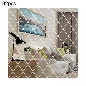 17/32/58 шт. самоклеящаяся водонепроницаемая зеркальная поверхность настенная наклейка домашняя наклейка «сделай сам» L золотистый