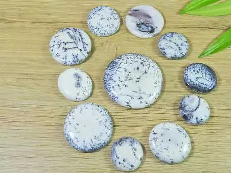 17-35MM опал дендрит круглый кабошон драгоценный камень россыпью 11 шт. лот 234 карата. РК-2299