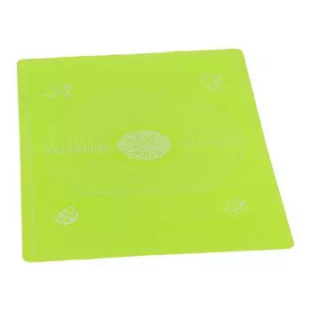 17.7x25.6in Silicone Baking Mat Household Pastry Rolling Mat with Scale for Home KitchenGreen зелёный