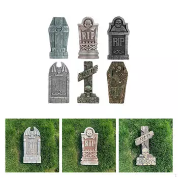 17-дюймовые надгробия из пенопласта на Хэллоуин, 6 разных стилей