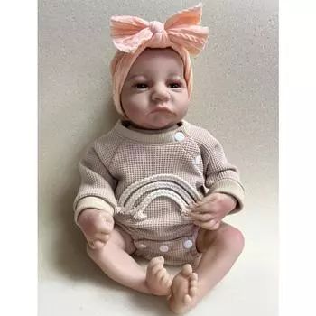 17-дюймовые настоящие куклы-младенцы с полным телом из силикона, реалистичные куклы-младенцы, которые выглядят как настоящие девочки, куклы-реборны с полным телом из силикона, анатомически