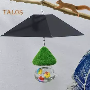 17-дюймовый экран от белок, металлический экран от белок для кормушки для птиц, подвесной барьер от белок, защита от семян для кормушки для птиц чёрный