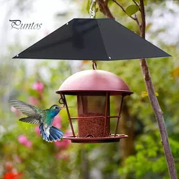 17-дюймовый экран от белок, металлический экран от белок для кормушки для птиц, подвесной барьер от белок, защита от семян для кормушки для птиц чёрный