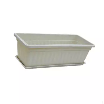 17-дюймовый прямоугольный оконный цветочный ящик, горшок для балкона, для помещений бежевый