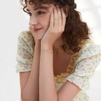 17-километровый регулируемый браслет-тюльпан для женской модной ниши, браслет из циркония для подарков на дни рождения и Рождество подругам golden