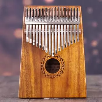 17-клавишное одноплатное пианино Kalimba с деревянным большим пальцем Mbira Natural Mini Keyboard Instrument