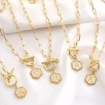 17 км модные золотые ожерелья с буквами для женщин, модное ожерелье с подвеской в виде алфавита AZ, многослойная цепочка, ювелирные изделия на день рождения, подарок