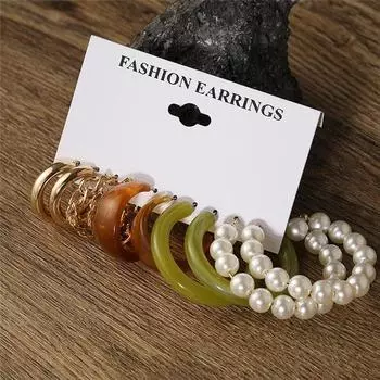 17 км набор акриловых серег для женщин и девочек, модные милые красочные серьги-дропы из смолы, набор серег, вечерние ювелирные изделия