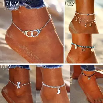 17 км серебряный цвет, модный DIY богемный браслет дружбы, браслет ручной работы, босиком, вечерние украшения, подарок