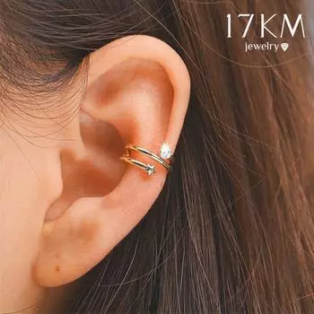 17 км винтажные серьги-манжеты, простые серьги-манжеты для женщин и девочек, золотые серьги-клипсы без пирсинга, модные клипсы на ухо, новинка 2021 года, ювелирные изделия