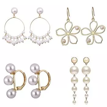 17 км висячие серьги с искусственным жемчугом для женщин, элегантные длинные серьги-подвески, женские свадебные вечеринки