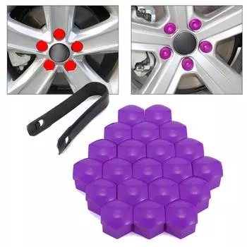 17 мм 20 шт. колпачков для гаек колес автомобиля, защитные колпачки, колпачки для шин, автомобильные антикоррозионные покрытия для болтов, ступиц, декоративная гайка, винт F9Y6