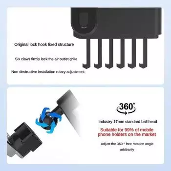 17 мм 6-лапчатая панель приборной панели основание телефона солнечная батарея кронштейн для Tesla модель 3 модель Y 4.0-7.2 дюймов держатель мобильного телефона