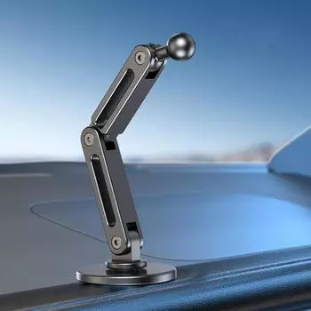 17 мм Универсальная шаровая головка держателя для телефона в автомобиль Шаровое крепление для приборной панели Настольный настенный кронштейн Адаптер с присоской Магнитная подставка серебряный