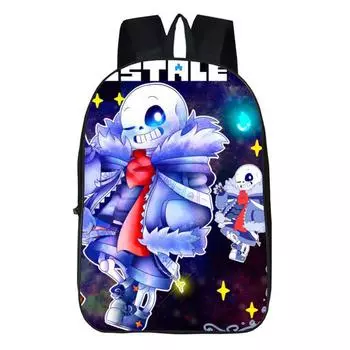 17 Sans Undertale Papyrus Children Students Backpack School Bookbag Travel Bag Dark Blue