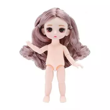 17 см 13-суставная кукла для девочек, обнаженные части тела, куклы с волосами, детские игрушки, кукла для девочек head + doll body