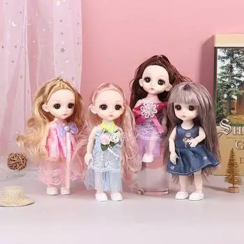 17 см 23 подвижных сустава одеваются принцесса кукла с мигающими глазами для девочек игрушки