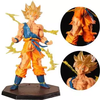 17 см аниме-фигурка Dragon Ball Z Super Saiyan Son Goku, экшн-фигурка, модель игрушки, Коллекционная модель, украшение для куклы, подарок для детей